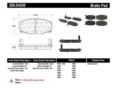 StopTech Performance 87-92 MK3 Supra Front Brake Pads - 309.04350