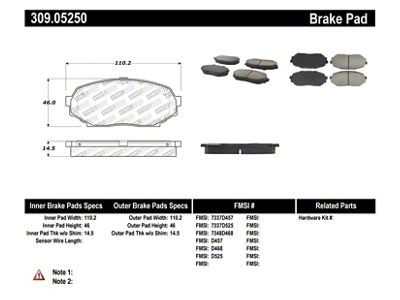 StopTech Performance 90-93 Mazda Miata Front Brake Pads D525 - 309.05250