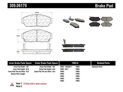 StopTech Performance 93-95 Honda Civic Coupe / 94-95 Civic Hatchback/Sedan - 309.06170