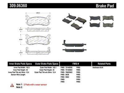 StopTech Performance 94-97/99-05 Miata w/ Normal Suspension Rear Brake Pads - 309.06360