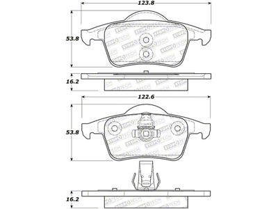 StopTech Performance 99-06 Volvo S80 Rear Brake Pads - 308.07950