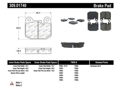 StopTech Performance Brake Pads - 309.01740
