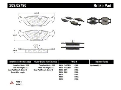 StopTech Performance Rear Brake Pads - 309.02790