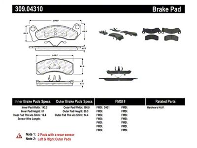 StopTech Performance Brake Pads - 309.04310