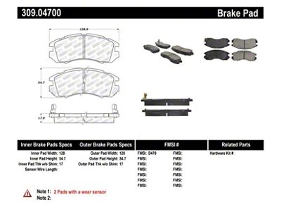 StopTech Performance Brake Pads - 309.04700