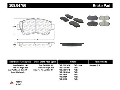 StopTech Performance Brake Pads - 309.04760