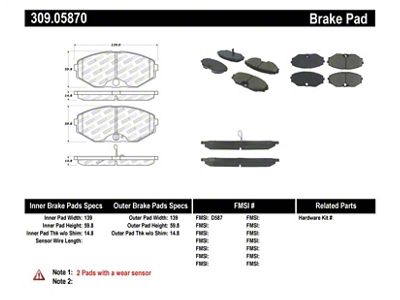 StopTech Performance Brake Pads - 309.05870