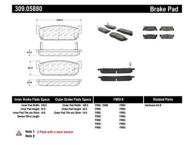 StopTech Performance Brake Pads - 309.05880