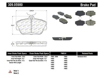 StopTech Performance Brake Pads - 309.05980