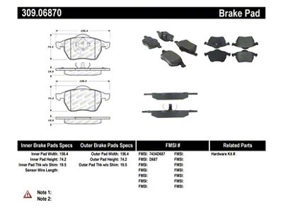 StopTech Performance Brake Pads - 309.06870