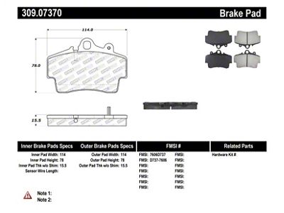 StopTech Performance Brake Pads - 309.07370