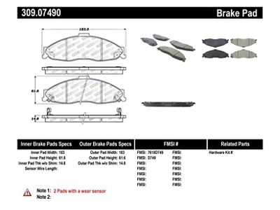 StopTech Performance Brake Pads - 309.07490