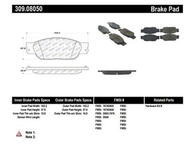 StopTech Performance Brake Pads - 309.08050