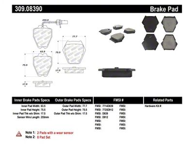 StopTech Performance Brake Pads - 309.08390