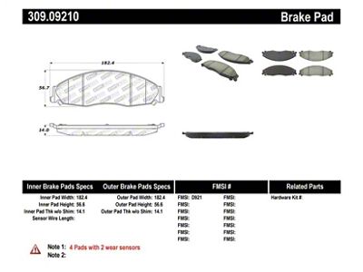 StopTech Performance Brake Pads - 309.09210