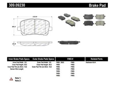 StopTech Performance Brake Pads - 309.09230