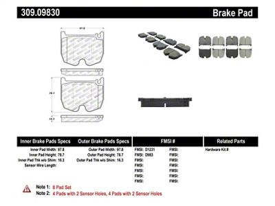 StopTech Performance Brake Pads - 309.09830