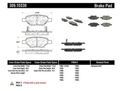 StopTech Performance Brake Pads - 309.10330