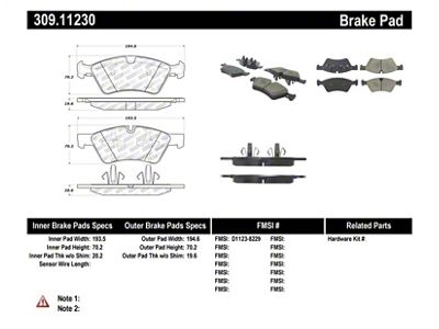 StopTech Performance Brake Pads - 309.11230