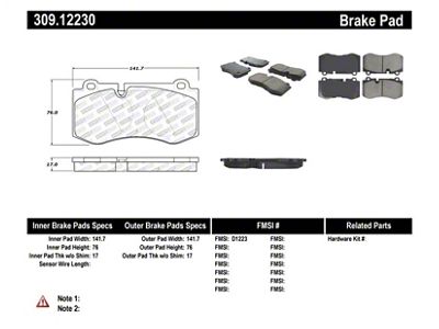 StopTech Performance Brake Pads - 309.12230