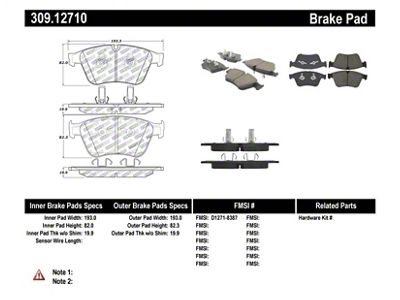 StopTech Performance Brake Pads - 309.12710