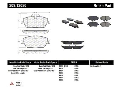 StopTech Performance Brake Pads - 309.13080