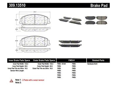 StopTech Performance Brake Pads - 309.13510