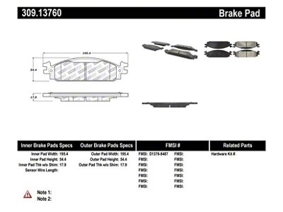 StopTech Performance Brake Pads - 309.13760