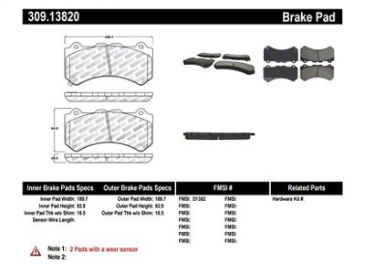 StopTech Performance Brake Pads - 309.13820