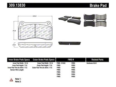 StopTech Performance Brake Pads - 309.13830