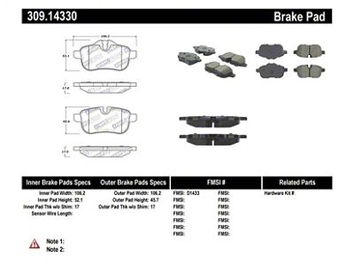 StopTech Performance Brake Pads - 309.14330