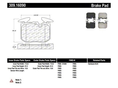 StopTech Performance Brake Pads - 309.16090