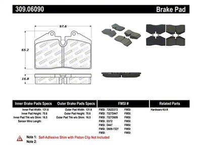 StopTech Performance ST-40 4 Piston Front Caliper Brake Pads - 309.06090