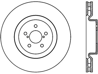 StopTech Power Slot 04 STi CRYO 5x100 Front Left Rotor - 126.47019CSL