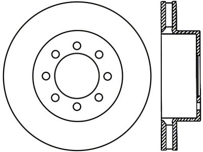StopTech Power Slot 05-11 Ford F250/F350 PU 4WD Front Left - 126.65112CSL