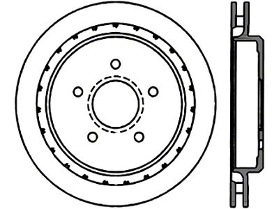 StopTech Power Slot 97-04 Chevy Corvette Slotted Left Rear CRYO - 126.62061CSL