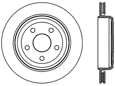 StopTech Slotted Sport Brake Rotor 11-17 Jeep Grand Cherokee Excludes - 126.58007SL