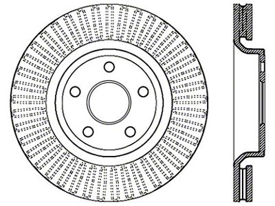 StopTech Slotted Sport Brake Rotor 11-17 Jeep Grand Cherokee Excludes - 126.58008SL