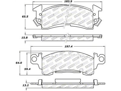 StopTech Sport Brake Pads w/Shims and Hardware - Front - 309.00520