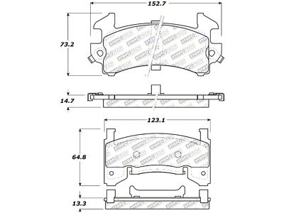 StopTech Sport Brake Pads w/Shims and Hardware - Front - 309.01540
