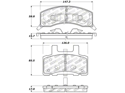 StopTech Sport Brake Pads w/Shims and Hardware - Front - 309.03700