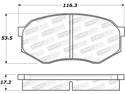 StopTech Sport Brake Pads w/Shims and Hardware - Front - 309.04330