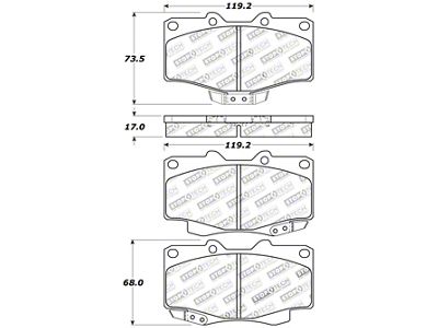 StopTech Sport Brake Pads w/Shims and Hardware - Front - 309.04360