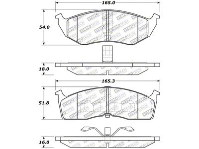 StopTech Sport Brake Pads w/Shims and Hardware - Front - 309.05910