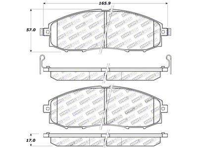 StopTech Sport Brake Pads w/Shims and Hardware - Front - 309.08300