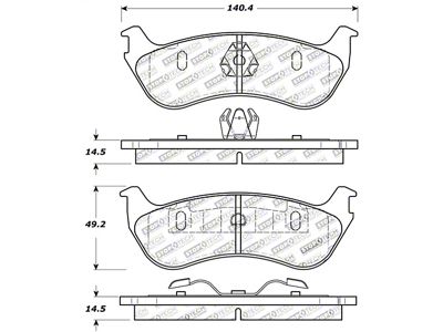 StopTech Sport Brake Pads w/Shims and Hardware - Front - 309.08810