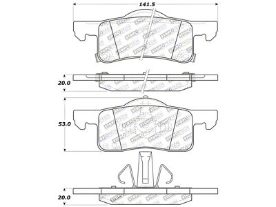 StopTech Sport Brake Pads w/Shims and Hardware - Front - 309.09350