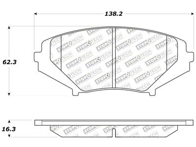 StopTech Sport Brake Pads w/Shims and Hardware - Front - 309.10110