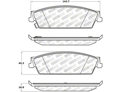 StopTech Sport Brake Pads w/Shims and Hardware - Front - 309.11940