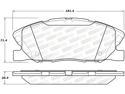 StopTech Sport Brake Pads w/Shims and Hardware - Front - 309.17670